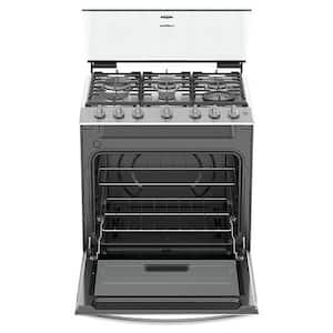 30 in. 5.1 cu. ft. Freestanding Gas Range in Silver with EvenClean Technology