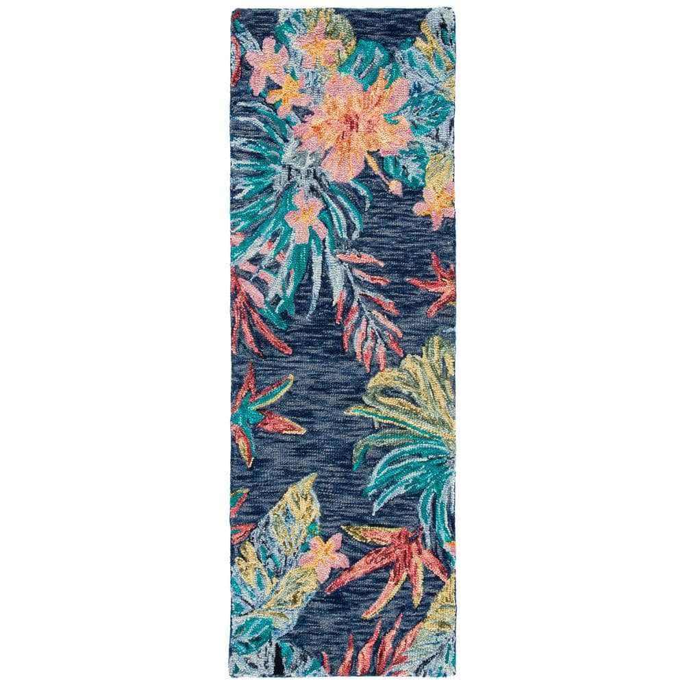 Aspen Blue/Pink 2 ft. x 8 ft. Geometric Runner Rug price history on PriceWatchPro