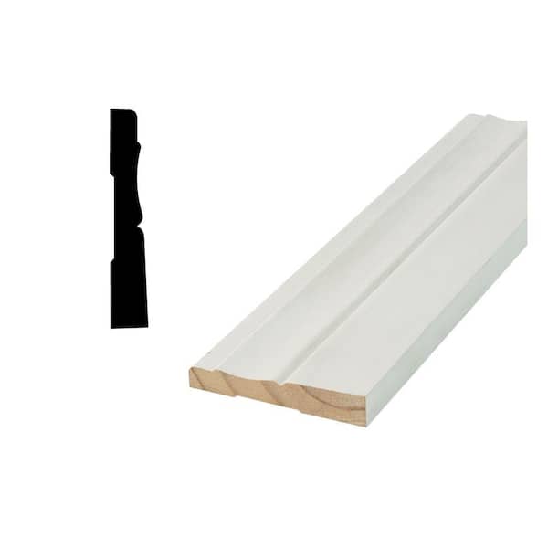 Woodgrain Millwork KBAS 9/16 in. x 3-1/4 in. Primed Finger-Jointed Base Molding