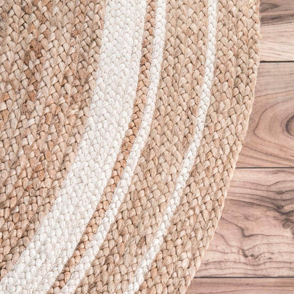 Saturn Navy Braided Square Jute 9' x 12' Easy Care Rug