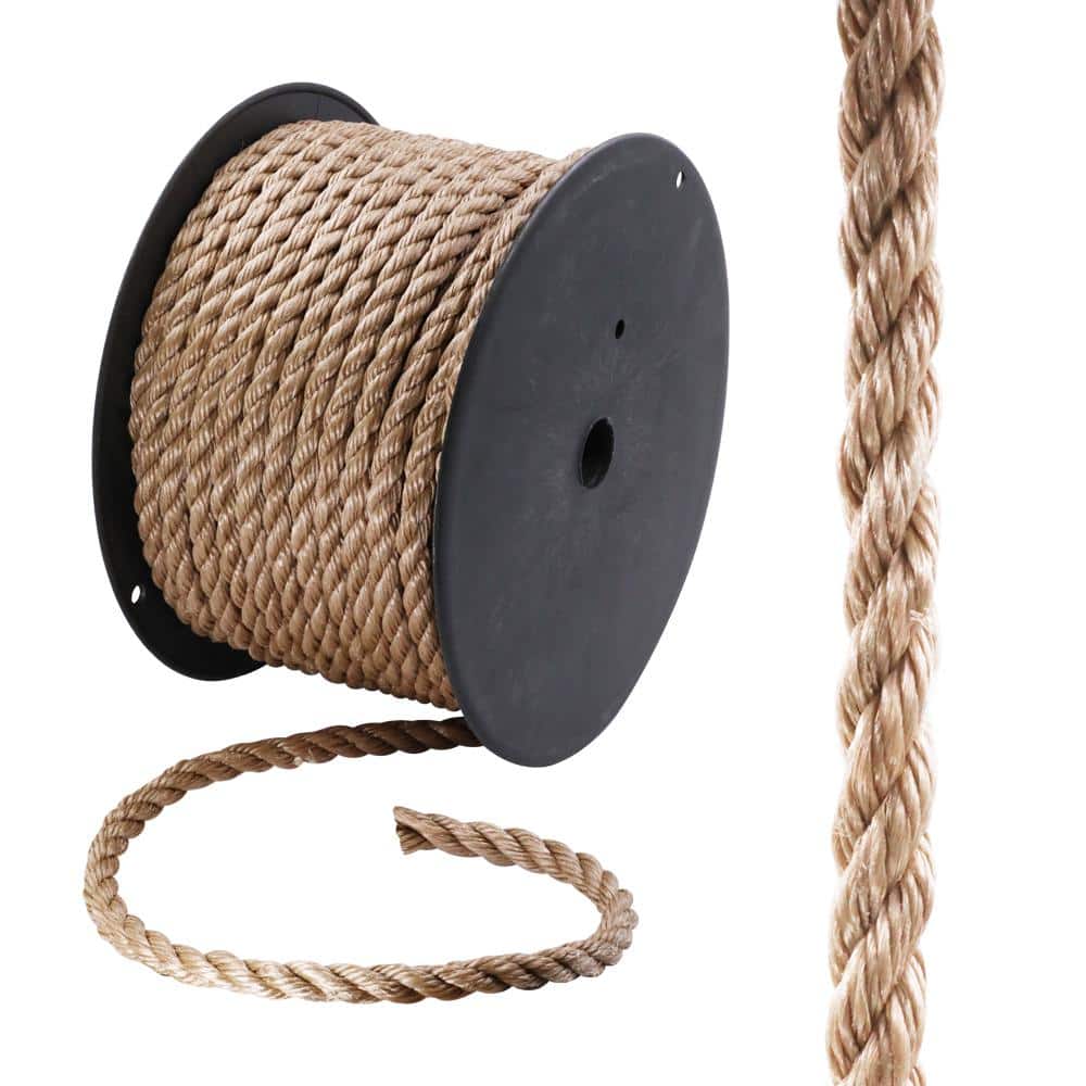 Twisted Polypropylene Rope - 1 x 600', Black S-17658BL - Uline