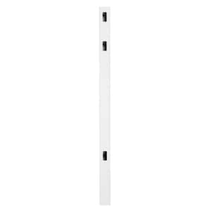 Pro Series 4 in. x 4 in. x 8 ft. White Vinyl Lafayette Spaced Picket Routed End Fence Post