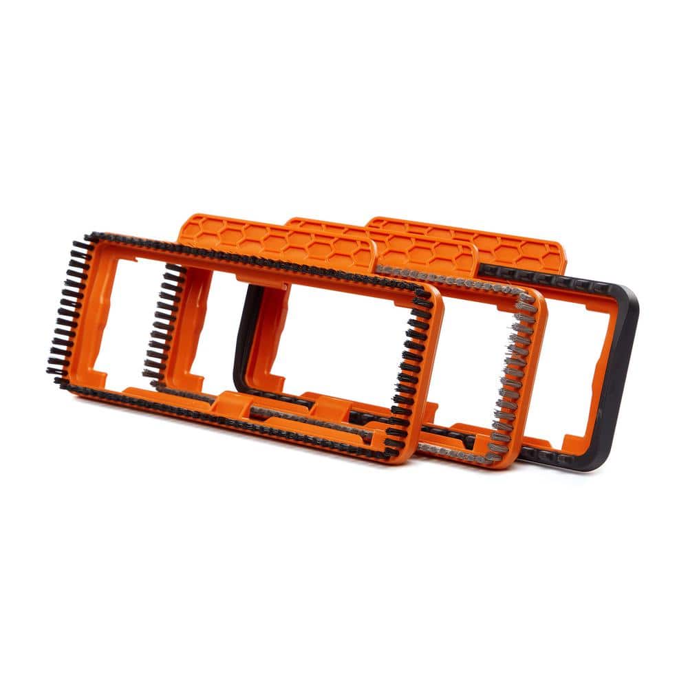 RIDGID 2-1/2 in. NXT Max Utility Nozzle Shoe Kit Attachments with Hard, Soft and Rubber Bristles for RIDGID NXT Wet Dry Vacs SK0900 - The Home Depot