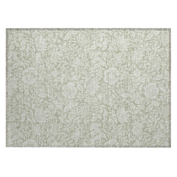 Chantille Machine Washable Indoor/Outdoor Abstract ACN2572 Celery 2 ft. x 3 ft. Accent Rug
