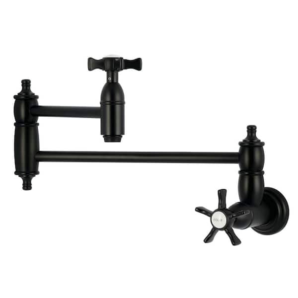 Hamilton Wall Mount Pot Filler Faucet in Matte Black