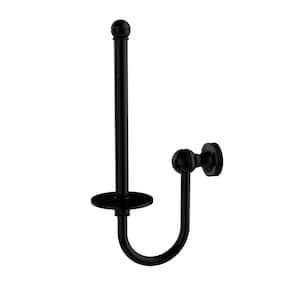 Mambo Collection Upright Single Post Toilet Paper Holder in Matte Black