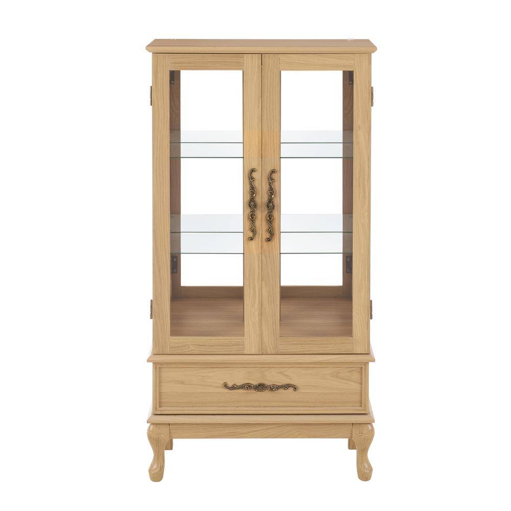 25.98 in. W x 11.81 in. D x 51.57 in. H Brown Linen Cabinet with Adjustable