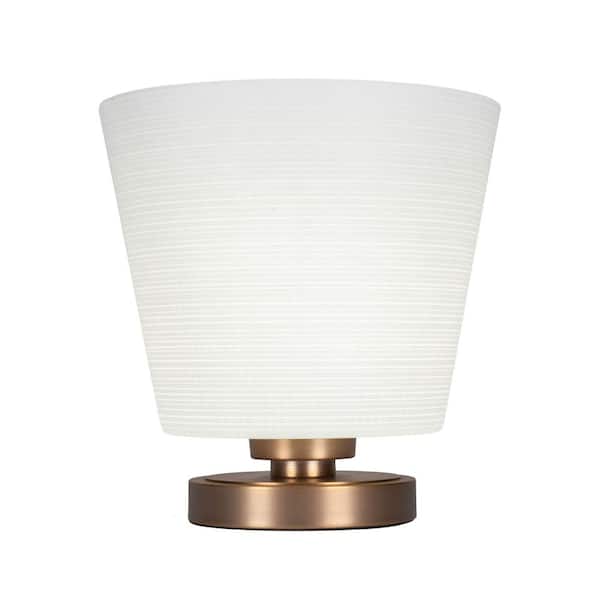 Unbranded Quincy 10 in. New Age BrassAccent Lamp with Multicolored Glass Shade