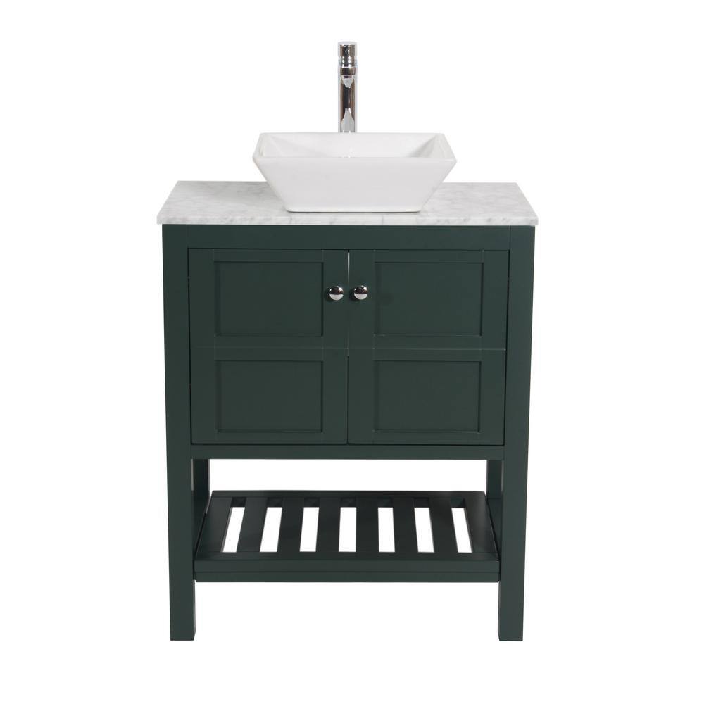 Manhattan 30 in. W x 18 in. D x 41 in. H Single Bath Vanity in Dark Green w