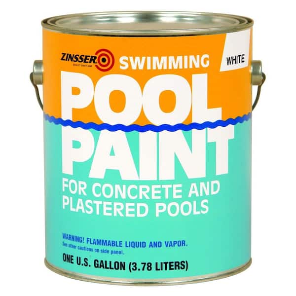 Zinsser 1 gal. White Flat Oil-Based Swimming Pool Paint (4-Pack)