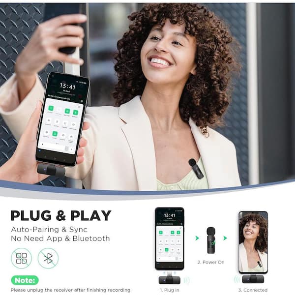 VBESTLIFE Microphone De Type C Microphone à Revers à Cravate Microphone