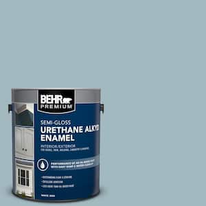 1 gal. #BIC-23 Hopeful Blue Urethane Alkyd Semi-Gloss Enamel Interior/Exterior Paint