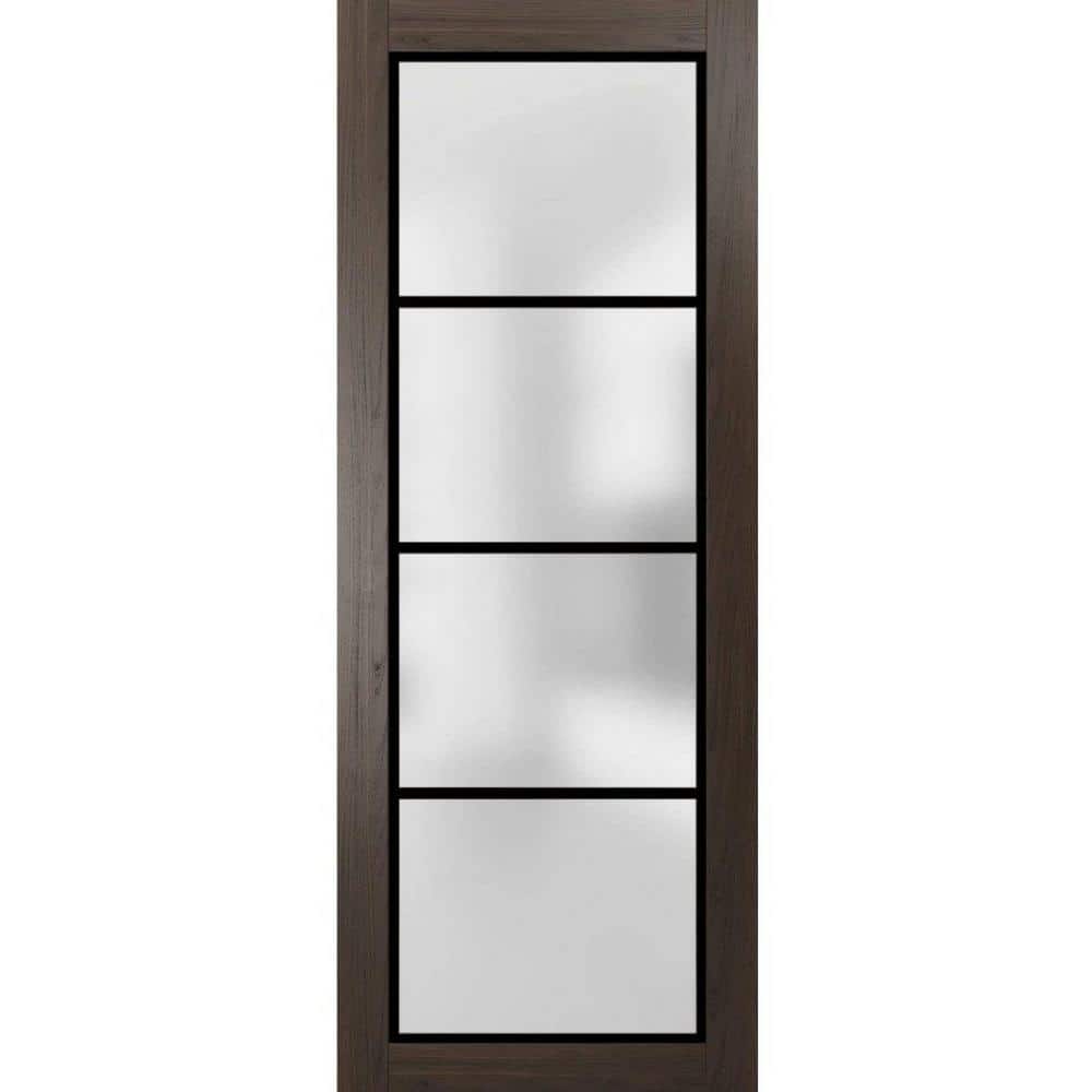18 in. x 84 in. Solid Wood Frosted Glass Chocolate Ash Interior Door Slab price history on PriceWatchPro