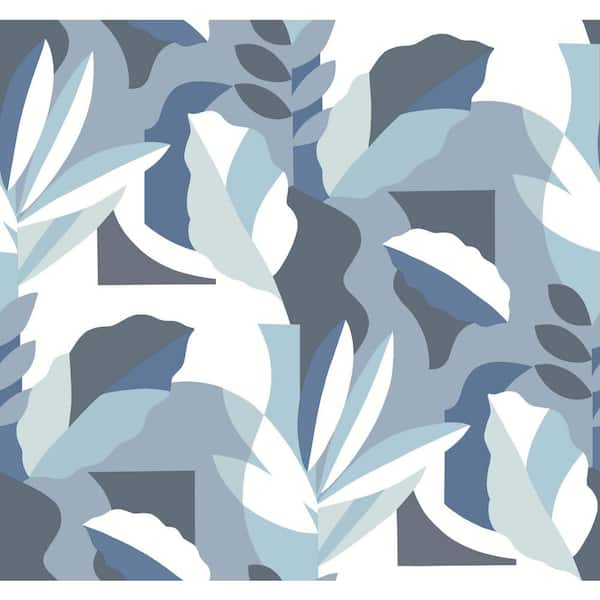 York Wallcoverings Blue Papier Colle Metallic Non-Pasted Paper Wallpaper