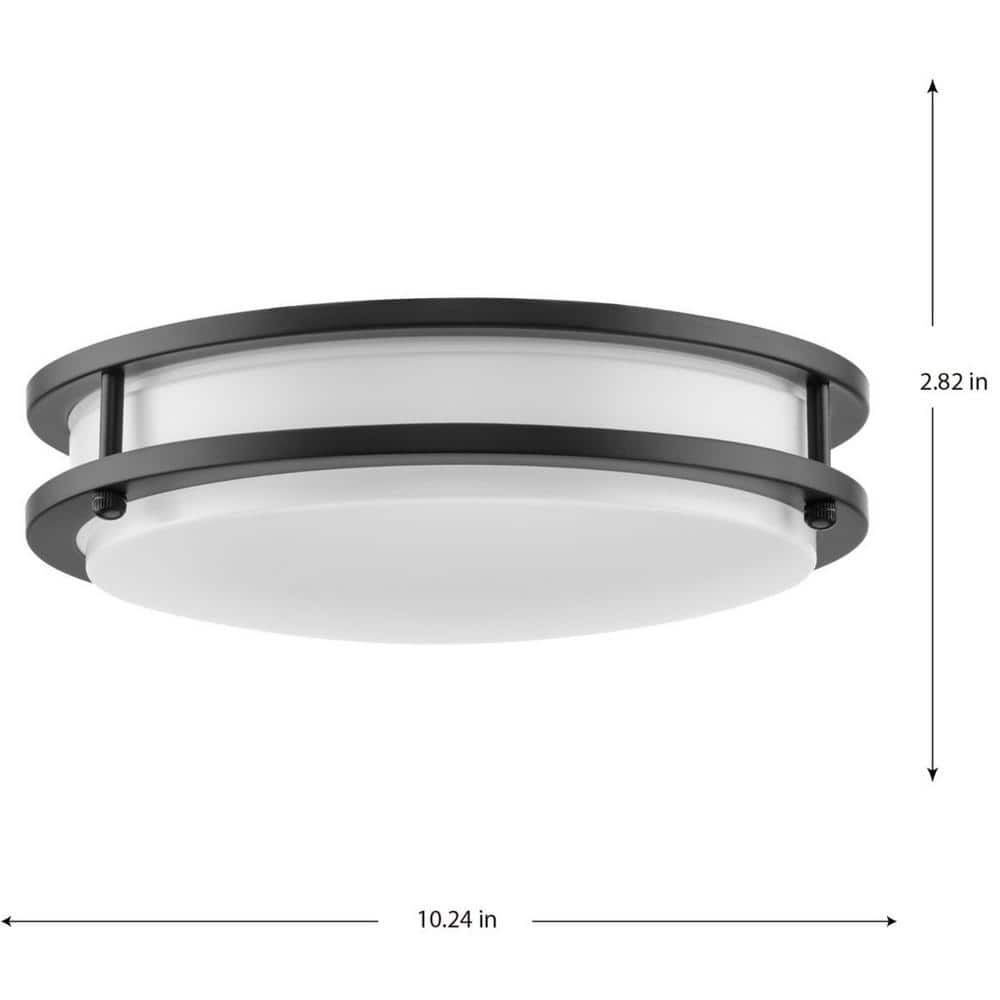 Abide Matte Black Glass and Nickel LED Flush Mount Light