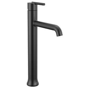 Trinsic Single Hole Single-Handle Vessel Bathroom Faucet in Matte Black
