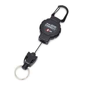 Key-Bak Super48 HD 8 oz. Locking Retractable Keychain, 48 inch Stainless Steel Cable, Tough Polycarbonate Case, Leather Duty Belt Loop, Oversized