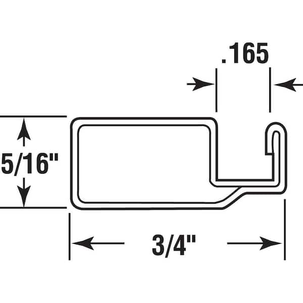 5/16 in. x 3/4 in. x 72 in. Aluminum Screen Frame, White (20-Pack)