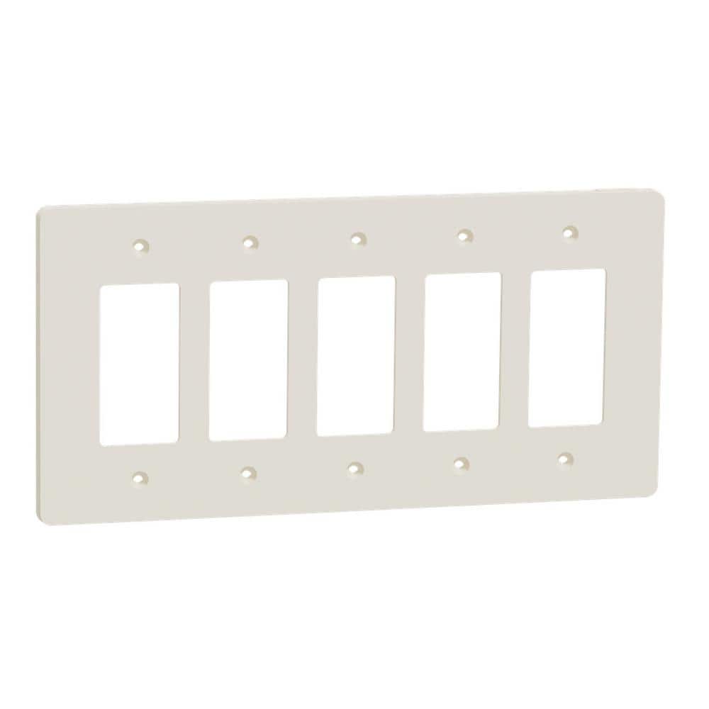 X Series 5-Gang Mid Size Plus Wall Plate Cover Decorator/Rocker Matte Light Almond price history on PriceWatchPro