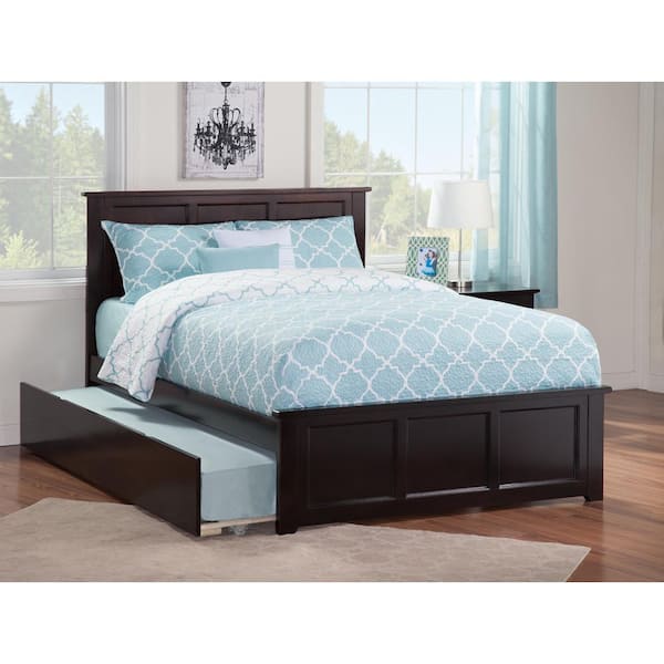 AFI Madison Espresso Queen Bed with Matching Footboard and Twin Extra Long Trundle