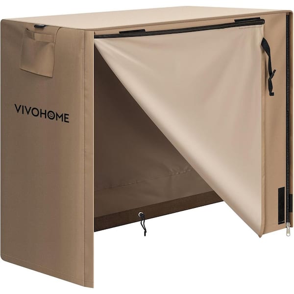 VIVOHOME 4 ft. Heavy Duty 600D Oxford Log Rack Cover with Zipper VH1487 The Home Depot