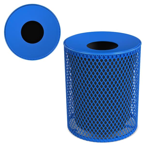 32 Gallon Outdoor Commercial Expanded Metal Portable Trash Receptacle