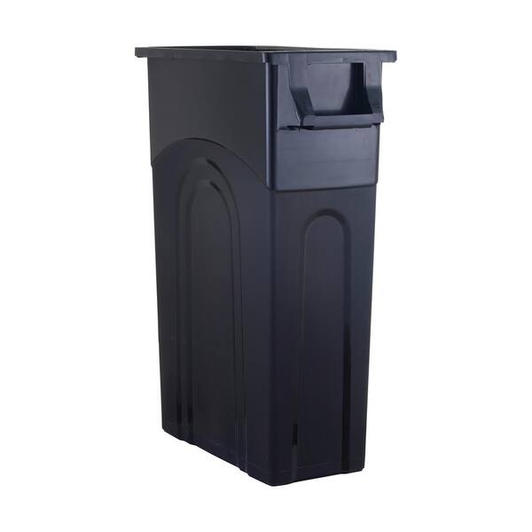 Esdiplot 7 L Plastic Rectangular Trash Can, Garbage Bin, 4 Packs, Black