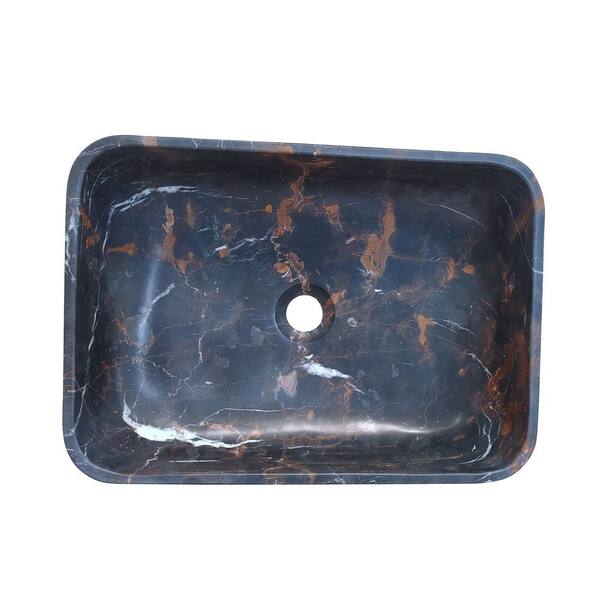 Barclay Products Maxton in Honed King Gold Marble Rectangular Vessel Sink