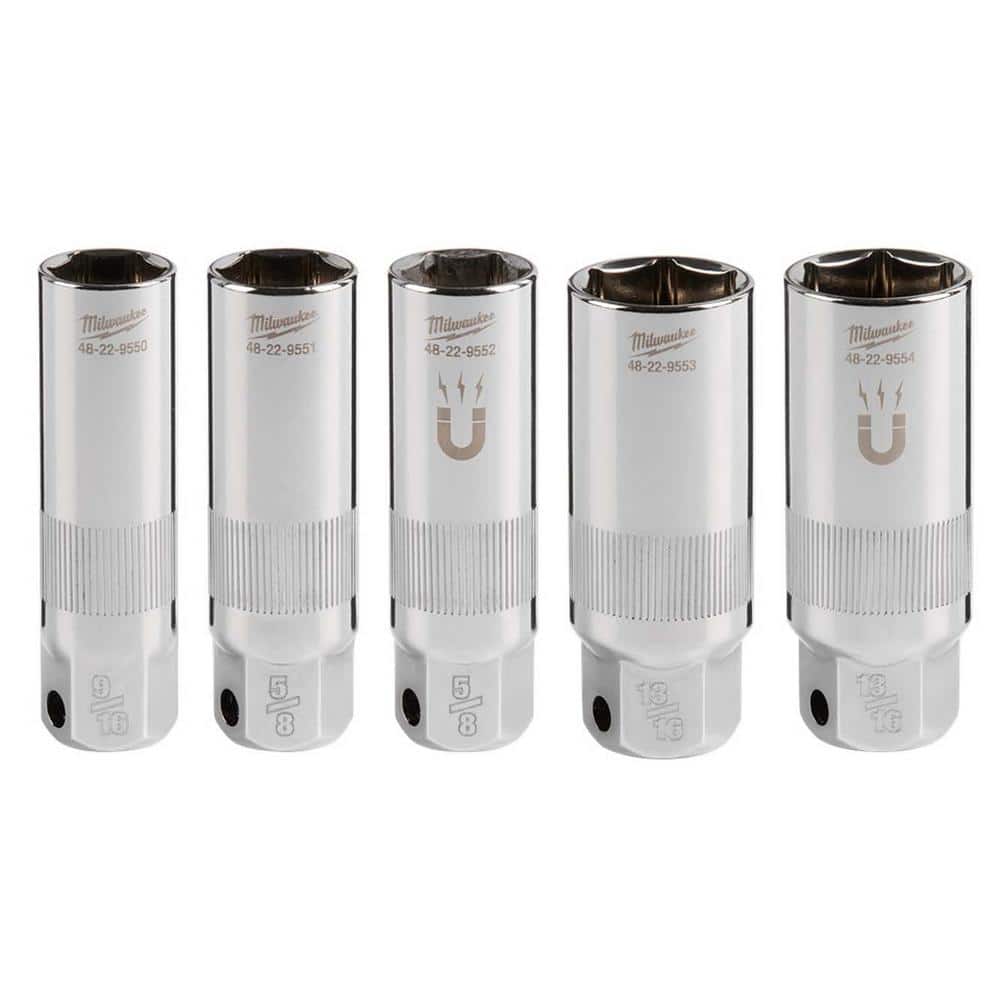 Milwaukee Spark Plug Socket Set (5Piece) 482295505PC The Home Depot