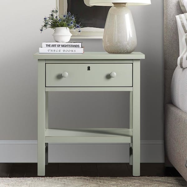 Unbranded Franklen Antique Gray 1-Drawer 24 in. W Nightstand