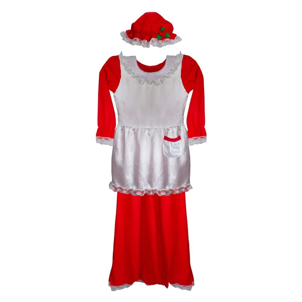 Northlight Red and White Women's Mrs. Claus Costume Set Size: Plus Size 34337611 - The Home Depot