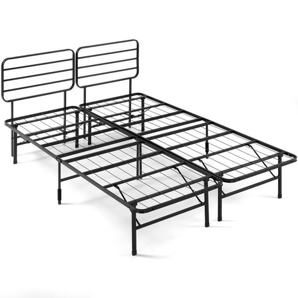 Zinus Smartbase Black Queen Metal Bed, Home Depot Metal Bed Frame