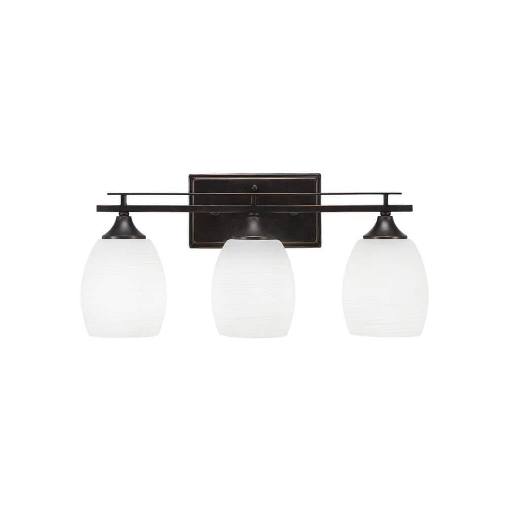 Ontario 19.75 in. 3-Light Dark Granite Vanity Light