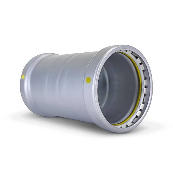 Titan Press 4 in. Press x 4.1 in. D x 8.7 in. L Carbon Steel Coupling HNBR Sealed, Yellow Dot, Gas & Fuel Rated