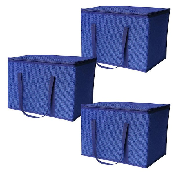 84 Qt. Blue Insulated Hot Cold Tote Bag, 3-Pack