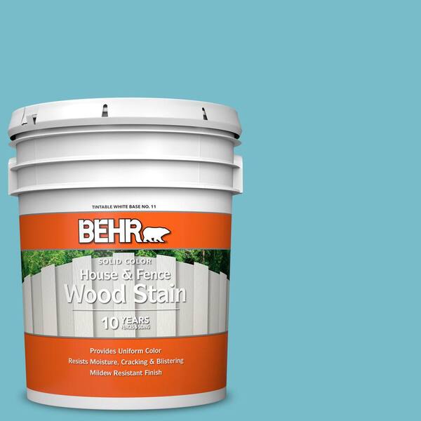 BEHR 5 gal. #M470-4 Azure Lake Solid Color House and Fence Exterior Wood Stain