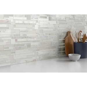 Entity Gusto Glossy 11.81 in. x 11.81 in. x 8mm Glass Mesh-Mounted Mosaic Tile (0.97 sq. ft.)
