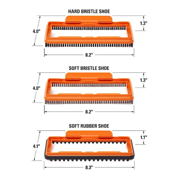 RIDGID NXT Utility Nozzle Shoe Kit with Hard, Soft, Rubber Bristle