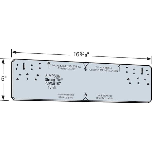 16 Hole 3 Inch X 18 Inch Stud Protection Plate - Lloyd Industries