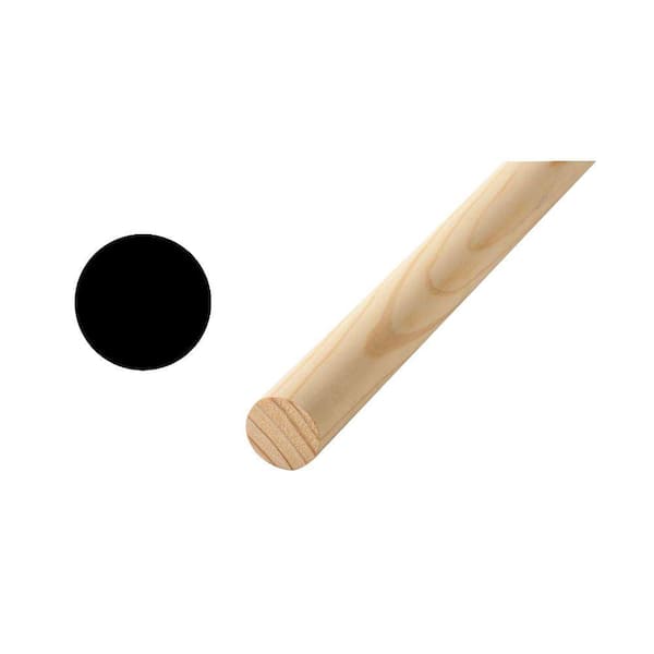 1-1/4'' x 48'' Wooden Hickory Dowel