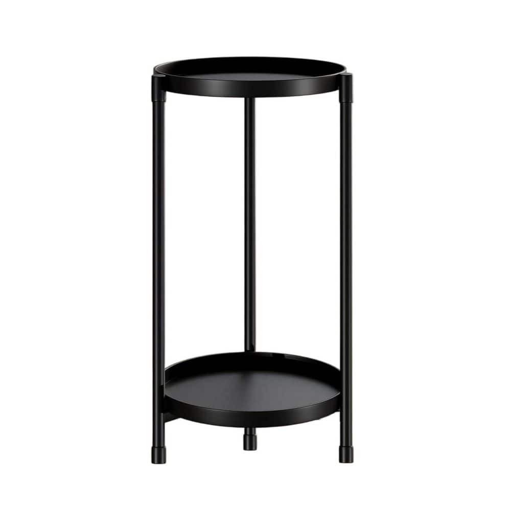 2-Tier Tall Black Metal Plant Stand-Heavy Duty Corner Flower Pot Holder and Display Rack for Indoor Outdoor Patio Garden price history on PriceWatchPro