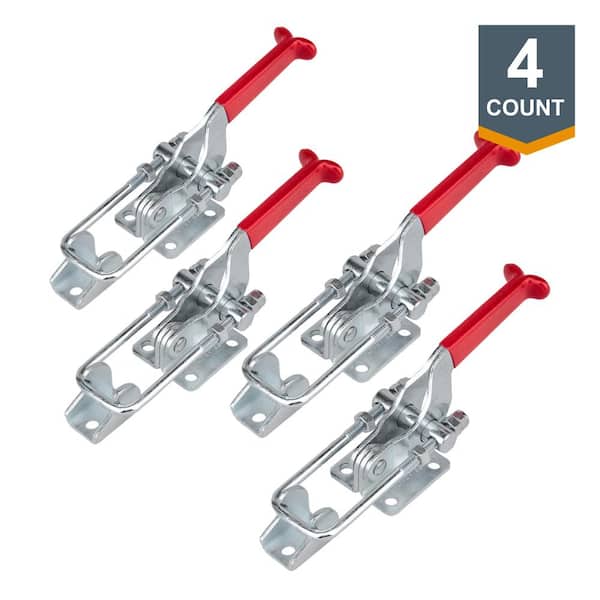 POWERTEC Heavy-Duty Adjustable Latch-Action U Bolt Toggle Clamps 40341 - 2000 lbs. Holding Capacity (4-PacK)