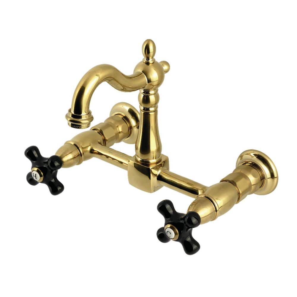 Duchess 2-Handle Wall-Mount Standard Kitchen Faucet in Brushed Brass price history on PriceWatchPro