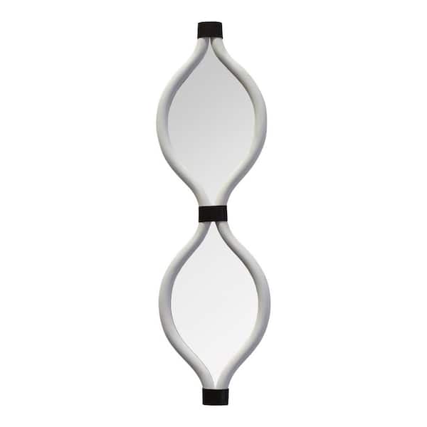 HomeRoots White Metal Teardrop Framed Wall Mirror