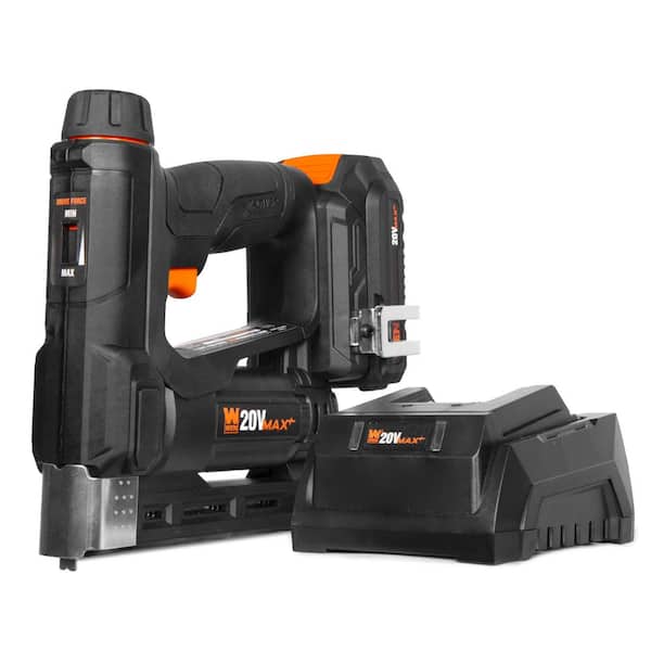 20V Max Cordless 2-in-1 5/8 in. 18-Gauge Brad Nailer & T50 Crown Stapler w/ 2. 0Ah Battery and Charger (20539)