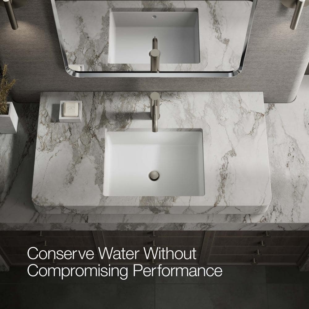 Components Brushed Nickel Single-Handle Low-Arc Bathroom Faucet