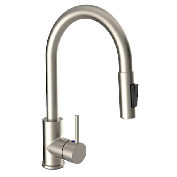 360° Spout Swivel 15.67 in. Stainless Steel Single-Handle Pull Down Sprayer Kitchen Faucet in Brushed Nickel