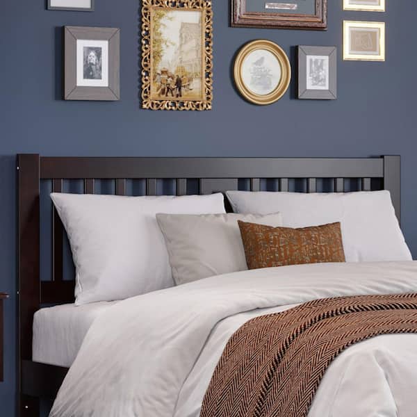 AFI Tahoe Brown Queen Solid Wood Headboard with USB Charger