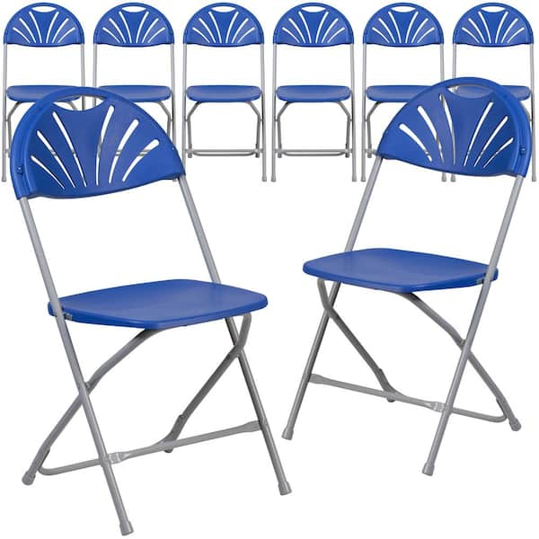 Blue metal folding discount chairs