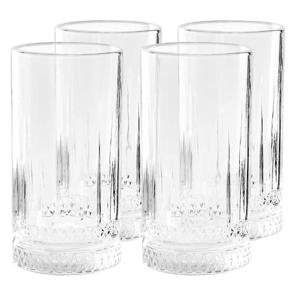 Gibson Home 4-Piece 16 oz. Iceberg Embossed Glass Tumbler Set